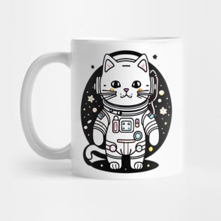 Astronaut Cat At The Space Mug